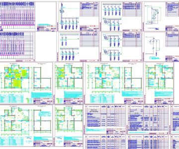Чертеж Электро-технический проект коттеджа
