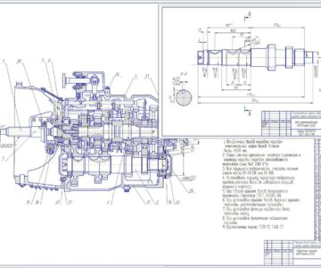 Чертеж Технологический процесс сборки промежуточного вала коробки передач Камаз-5320
