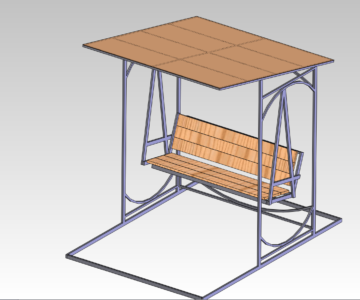 3D модель Качели с навесом