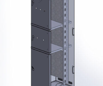 3D модель Шкаф-стойка 450х600х2000 совмещенных/раздельных функциональных шкафов.