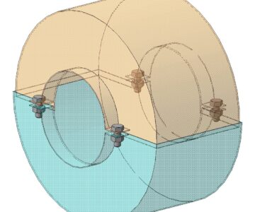 3D модель Кожух защитный стальной фланцевый