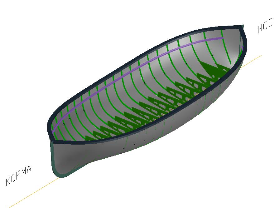 3D модель Корпус спасательной шлюпки.