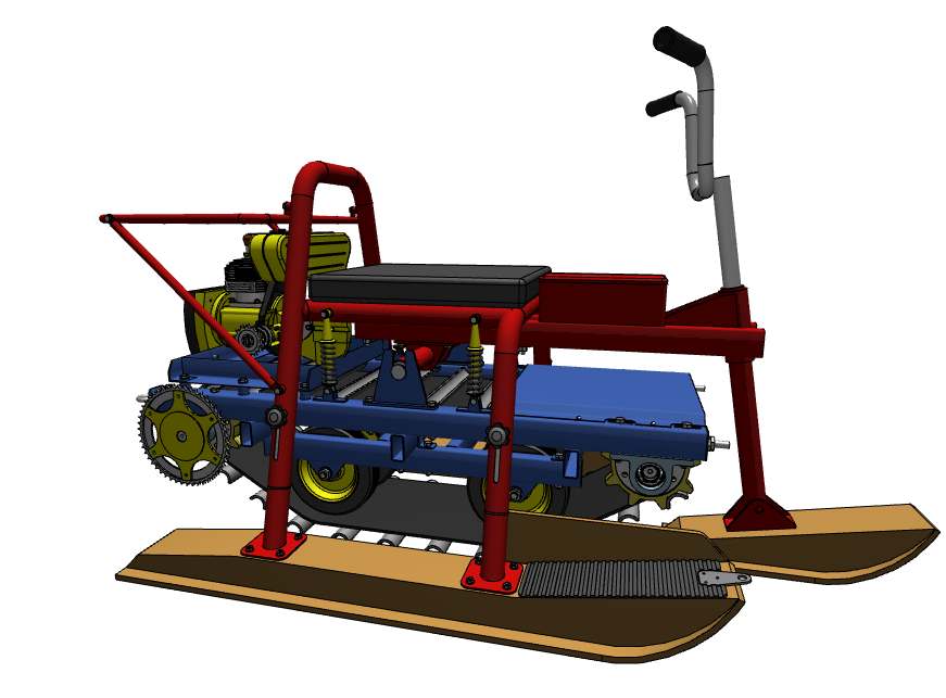 Как сделать снегоход из бензопилы своими руками?