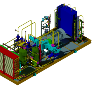 3D модель Компресорная установка (газовой заправки)