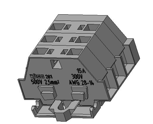 3D модель Разъём "WAGO 261"