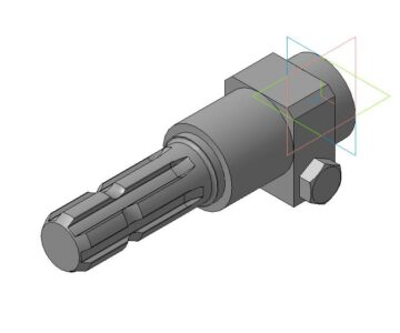 3D модель Адаптер вала отбора мощности с 8 на 6 шлицов для тракторов МТЗ-80, 82