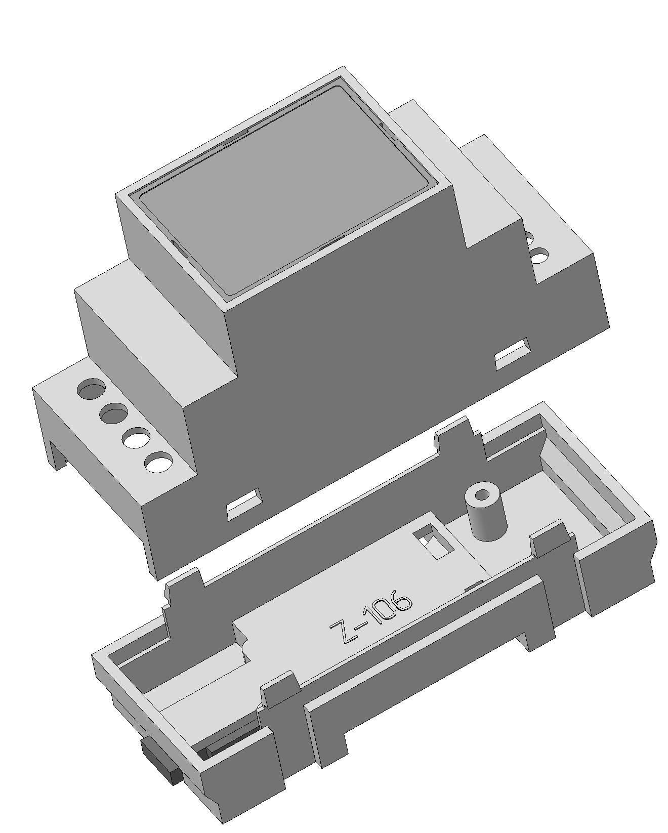 3D модель Корпус Z-106 на DIN-рейку