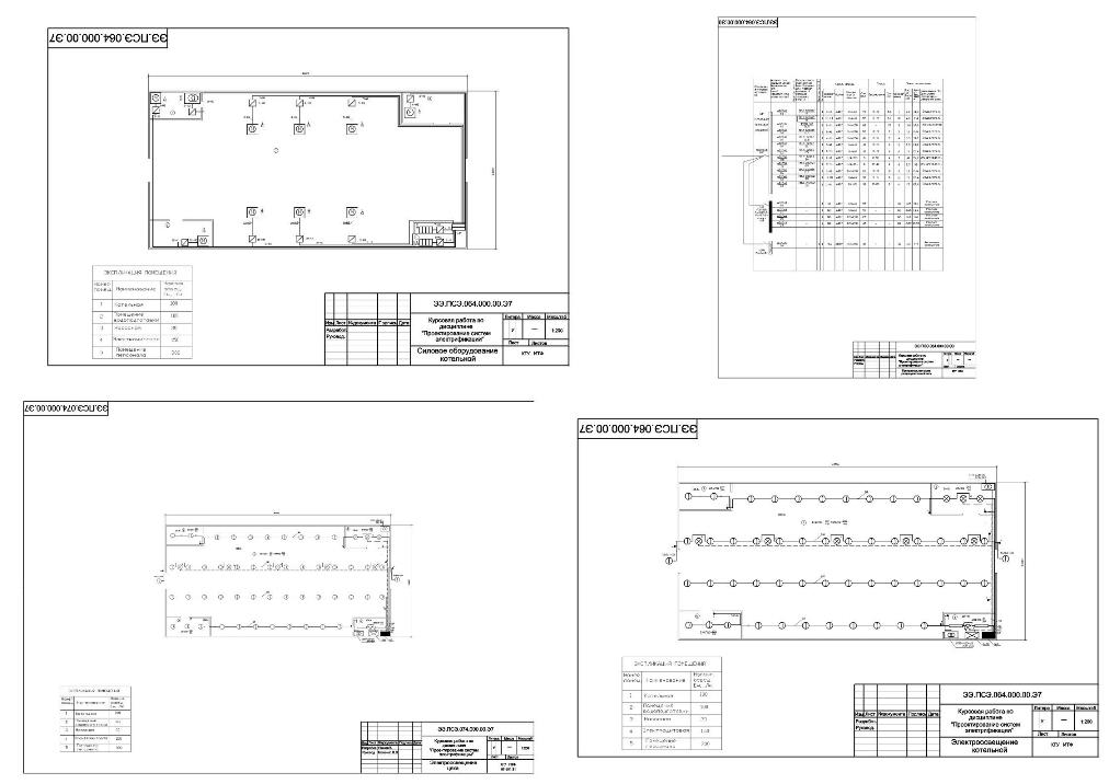 Чертеж Система электрификации котельной