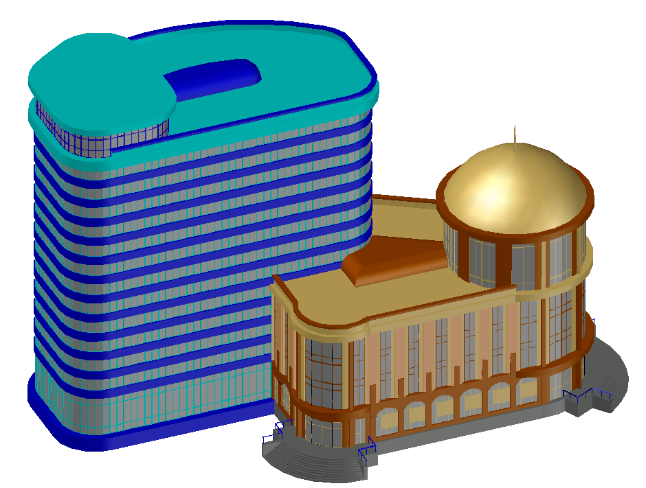 3D модель 3D Модель Бизнес-Центра