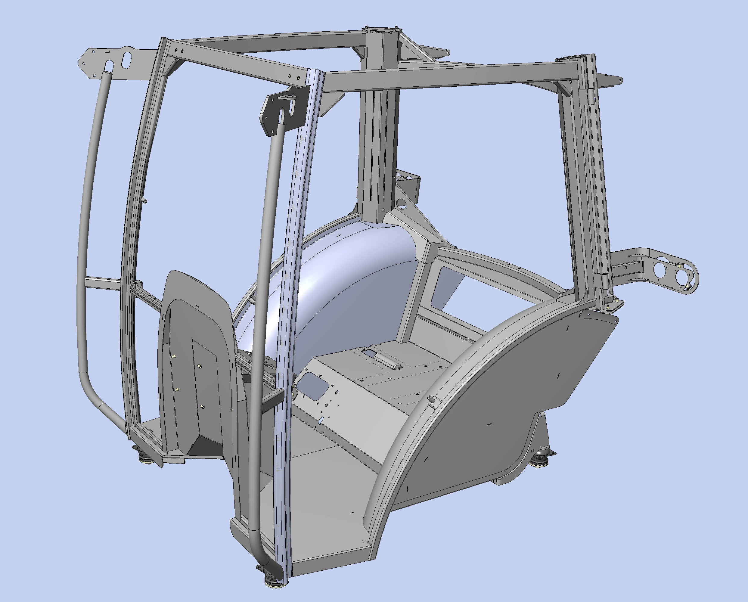 3D модель Каркас кабины сельскохозяйственного трактора