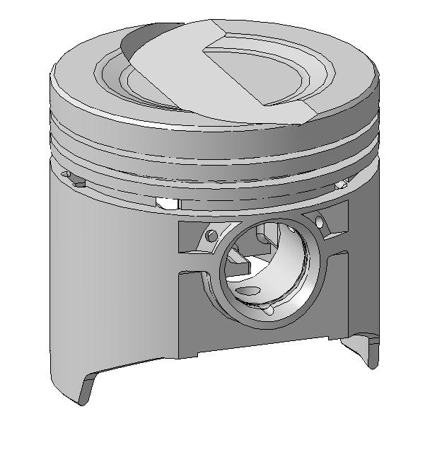 3D модель Поршень ВАЗ 2108