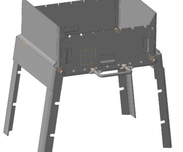 3D модель Мангал складной размерами 290х350 мм