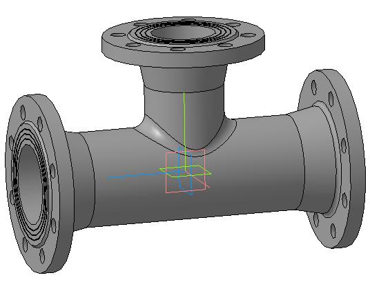 3D модель Тройник DN 100