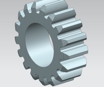 3D модель Параметризованное 3D-моделирование зубчатого колеса в NX 9.0 с построением эвольвенты зуба