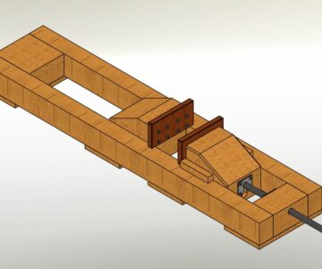 3D модель Тиски столярные из деревянного бруса