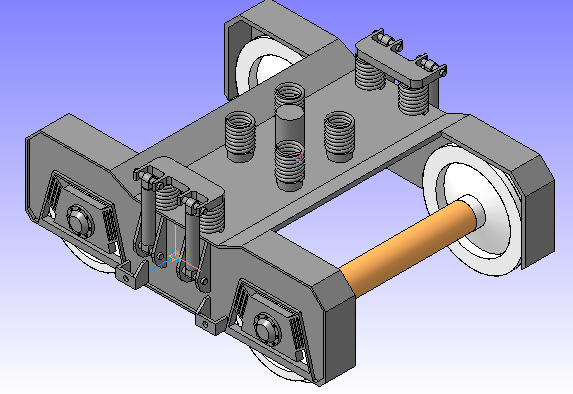 3D модель Ходовая тележка машины ВПР-02 (1200)