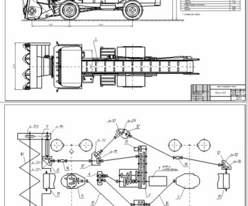 Чертеж Снегопогрузчик на базе ГАЗ-66