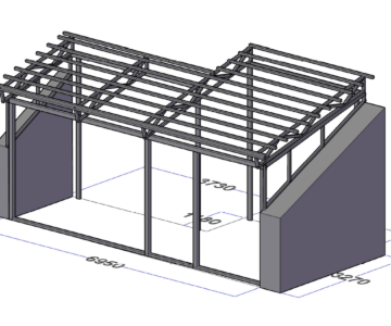3D модель Навес 6950х3270