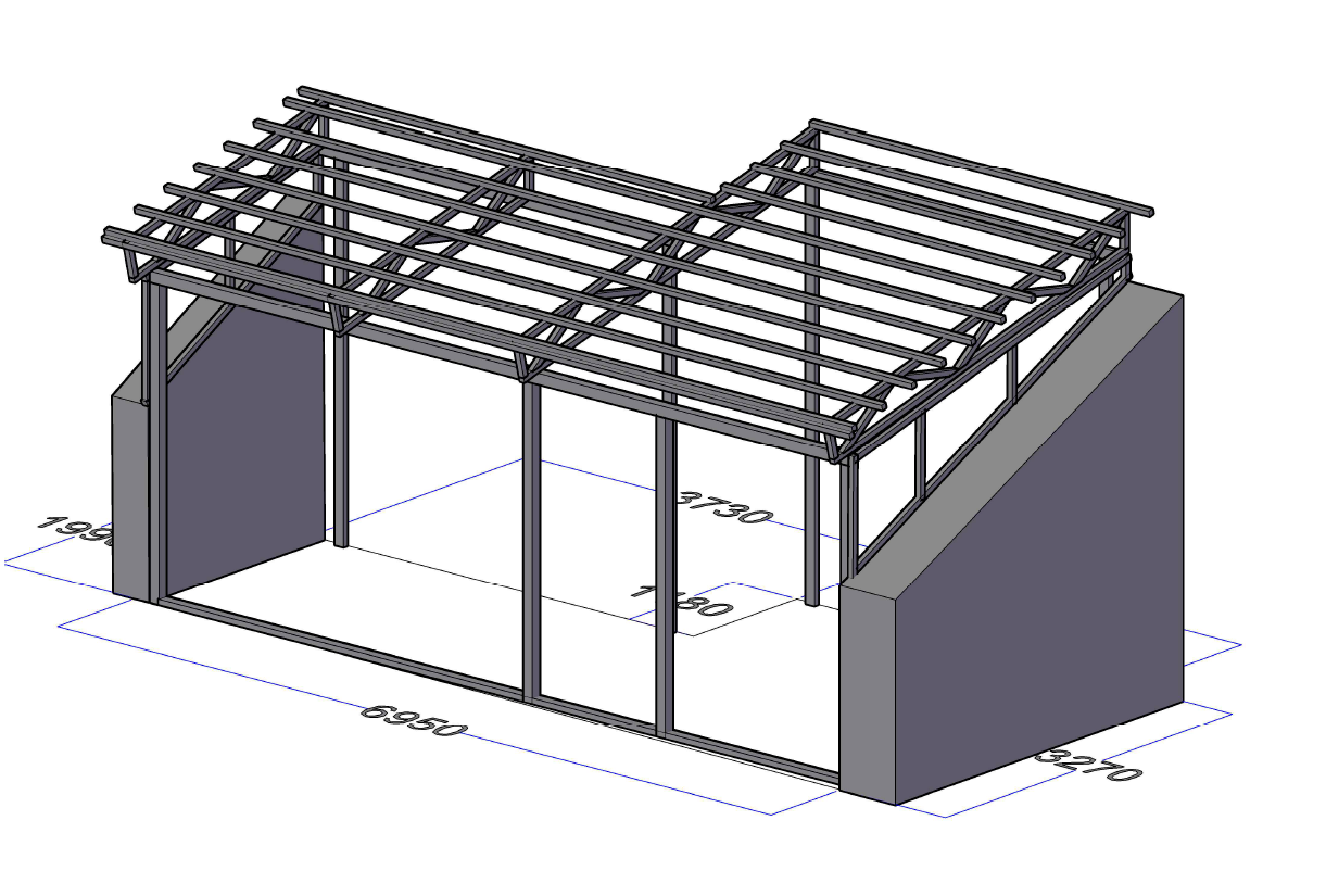 3D модель Навес 6950х3270