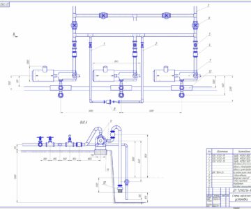 Чертеж Насосная установка карьерной