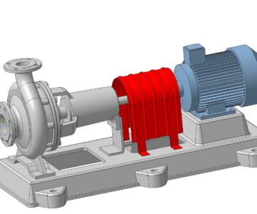 3D модель Насос АХЕ100-65-315Б