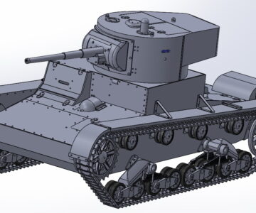 3D модель Т-26 — советский лёгкий танк - линейный. Образца 1933 года