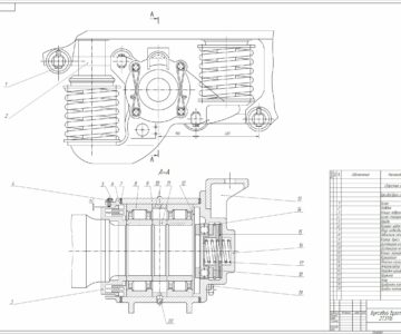 Чертеж Буксовый узел тепловоза 2ТЭ116