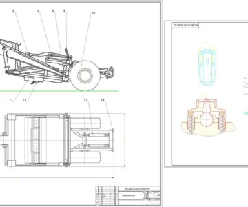 Чертеж Модернизация самоходного скрепера ДЗ-11П