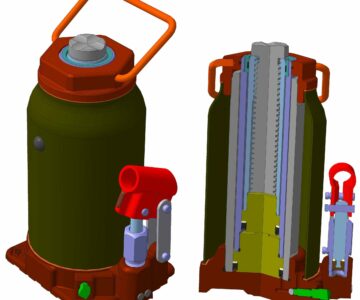 3D модель Домкрат гидравлический телескопический г/п 10 т