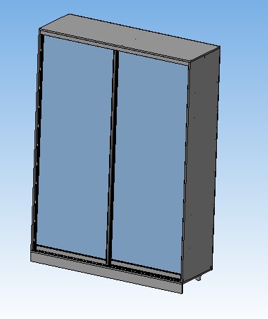3D модель Шкаф-купе 1800х600х2500