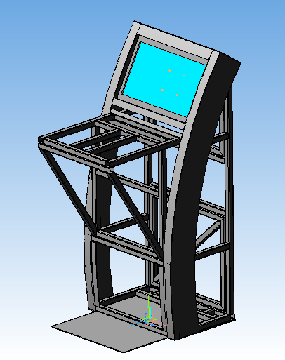 3D модель Каркас информационного терминала для выставок.