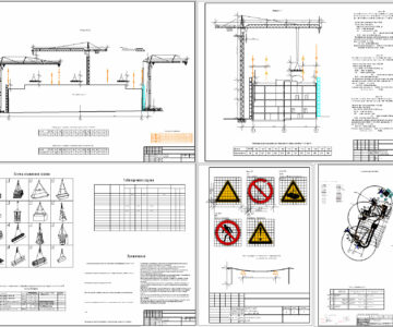 Чертеж ППРк работа башенного крана и самоходных строительных кранов