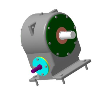 3D модель Редуктор червячный одноступенчатый 3D (прототип Ч-125)