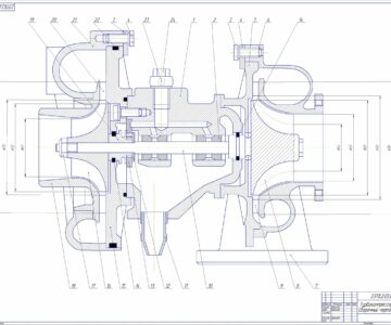 Чертеж Расчёт турбокомпрессора двигателя мощностью 60 кВт