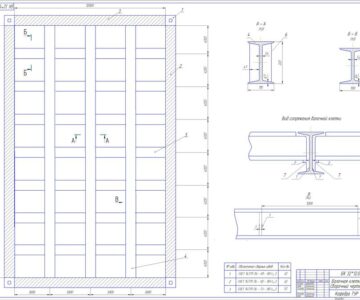 Чертеж Разработка конструкции балочной клетки рабочей площадки производственного цеха 32*12 м