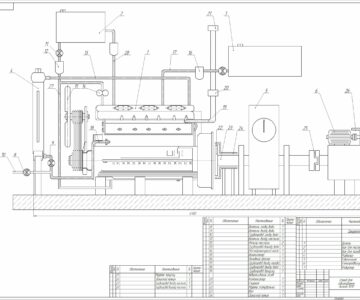 Чертеж Стенд для обкатки дизеля 1Д12