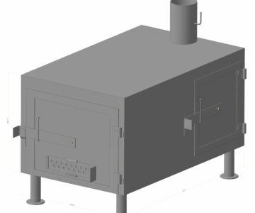 3D модель Буржуйка горизонтальная 625х500х1000