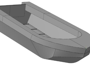 3D модель Корпус металлической лодки
