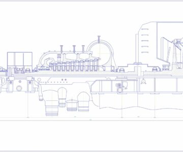 Чертеж Турбина паровая К-310-23,5