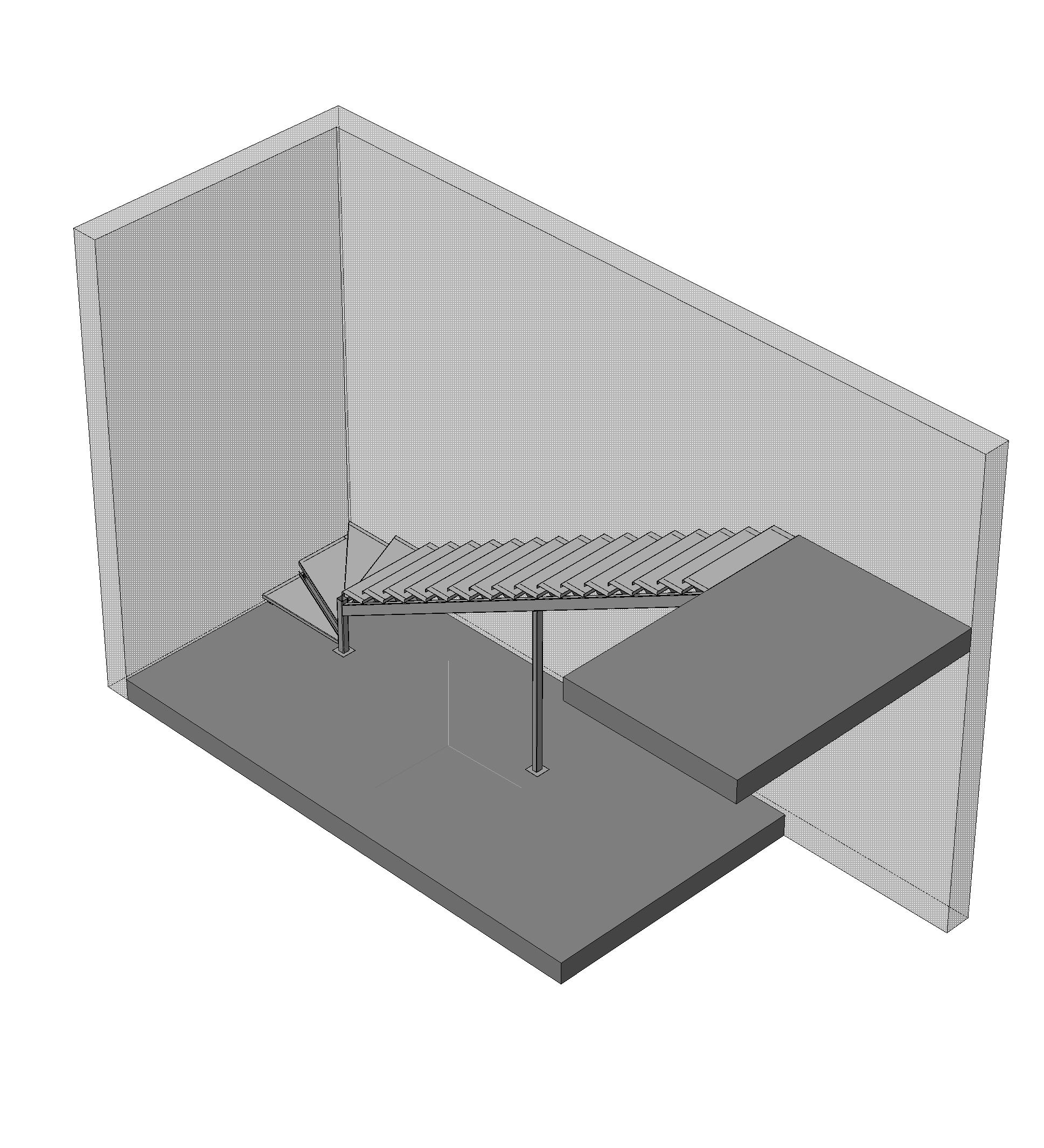 3D модель Металлокаркас лестницы