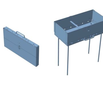 3D модель Мангал складной 260х500