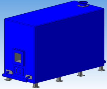3D модель Водогрейный котел КВ-Г-7,56-95H (115Н)