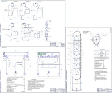 Чертеж Расчёт отбензинивающей колонны и дефлегматора (АВГ)