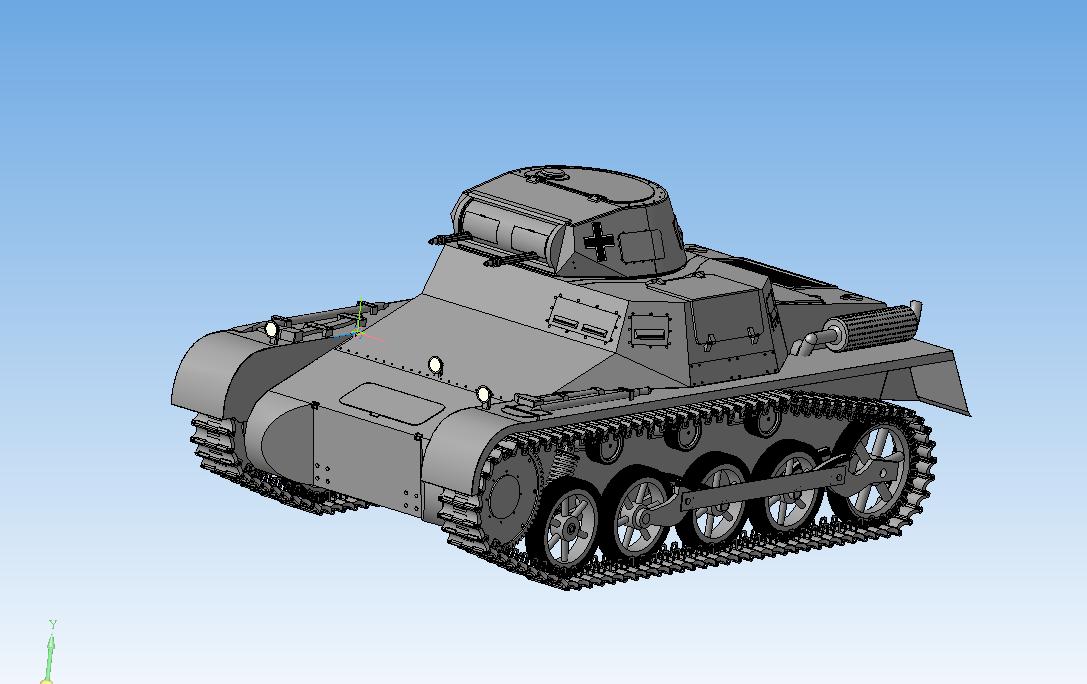 3D модель Легкий танк Pz.Kpfw.I Ausf.A