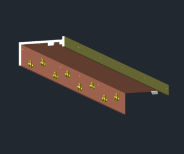 3D модель Вешалка 2122x347x167мм.