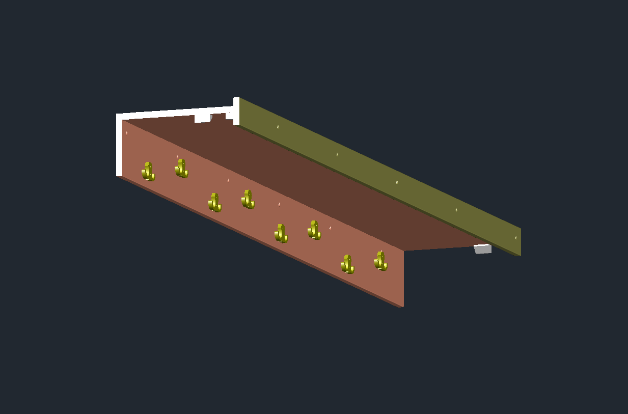 3D модель Вешалка 2122x347x167мм.