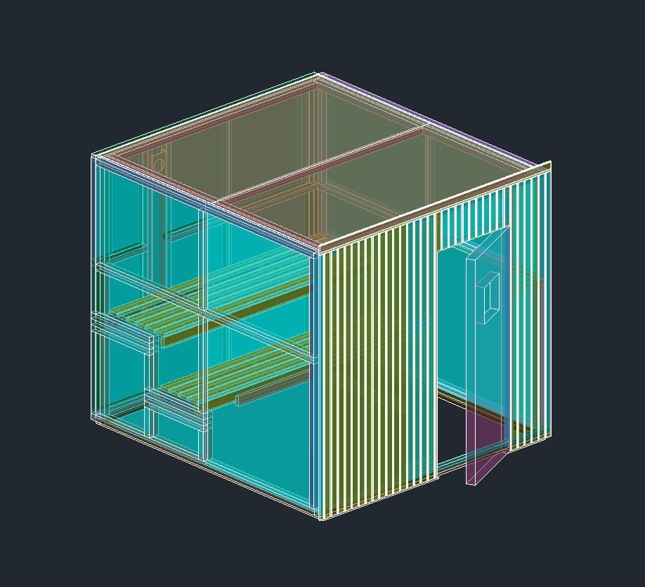 3D модель 3d модель парильного отделения