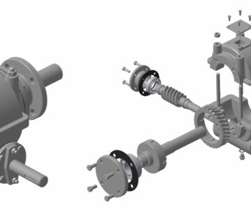 3D модель Редуктор червячный с разнесения компонентов