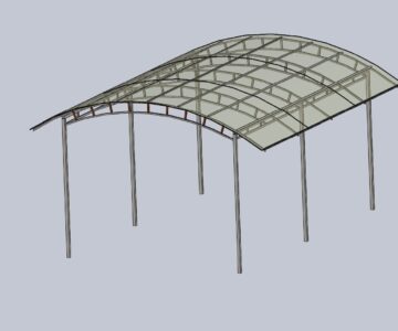 3D модель Навес дачный