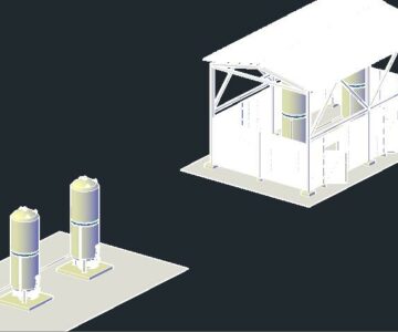 3D модель Модель площадки кислородно-газификационной станции